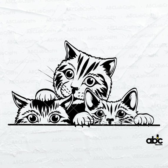 Cute Cat Svg File | Cute Cat Shirt Design | Cat Png | Peeking Cat Svg | Cat Svg | Cat Clipart | Funny Cat Svg | Peeking Pet Face Clipart