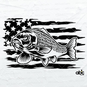 US Carp Fish Svg File | Carp Fish Png | Carp Fish Hunting | Fishing Svg | US Hunting Svg | Dxf Png Eps Files for Cricut Silhouette Printable