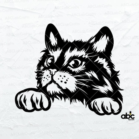 Cute Cat Svg File | Peeking Pet Face | Cat Svg Files for Cricut | Cute Kitten Svg | Peeking Cat Svg| Funny Kitty| Cat Svg| Animal Funny Face