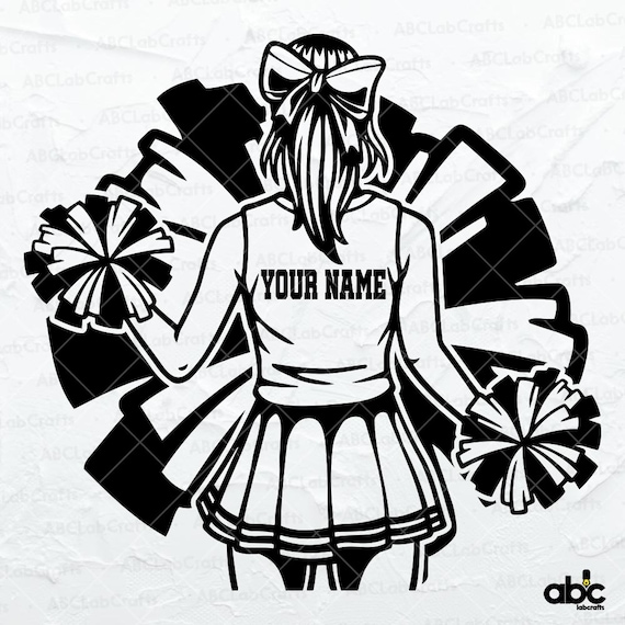 Cheerleader Name Svg | Personalized Cheerleader Svg | Cheer Dance Svg | Cheerleader Shirt Dxf Png Eps Files for Cricut Silhouette Printable