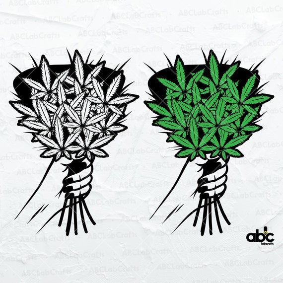 大麻ブーケ SVG ファイル | マリファナ SVG | 雑草 SVG | 大麻 SVG