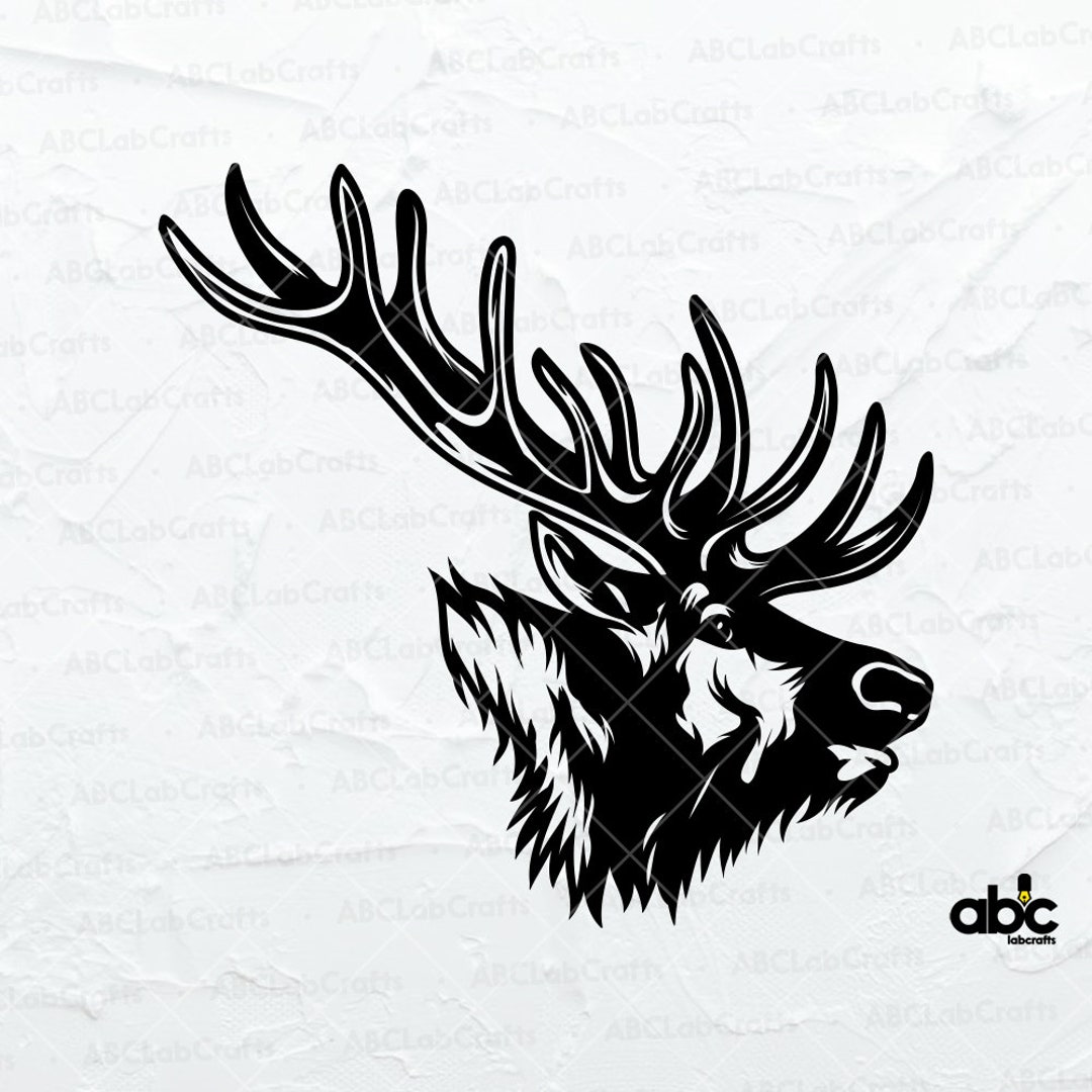 Elk Deer Svg File Deer Hunter Svg Hunting Logo Svg Elk Deer Svg Cut