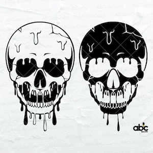 Skull Svg File | Skull Head Svg | Skull Clipart | Skull Shirt | Skull Cut Files | Skull Dxf Png Eps Files for Cricut Silhouette Printable
