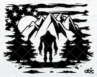 Bigfoot Rock On Svg File | Bigfoot Svg | Big Foot Svg | Wild Monster Svg | Sasquatch Svg | Dxf Png Eps Files for Cricut Silhouette Printable