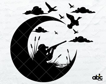 Duck Hunting Svg File | Outdoor Hunting Shirt Svg | Duck Svg | Duck Clipart | Hunting | Png DXF Jpg Eps File for Cricut Silhouette Printable