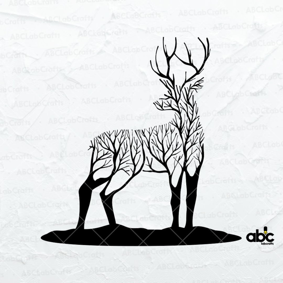 Deer Wall Art Svg File Buck Wall Art Deer Panel Svg Deer Etsy