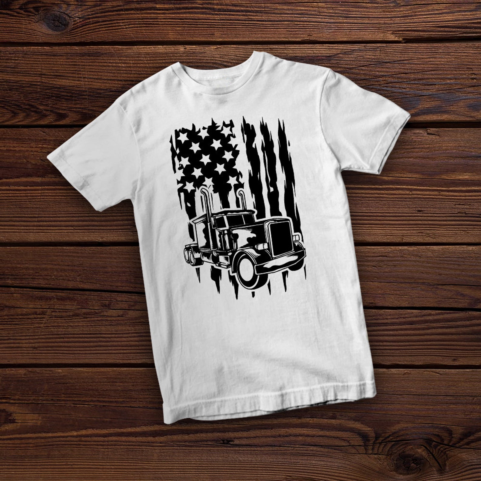 Download American Flag Trucker Svg File Semi Truck Svg 18 Wheeler ...