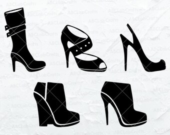 Absätze geschnitten Datei | Absätze Clipart | High Heels Png | Heels Silhouette | High Heels geschnitten Datei | Dxf Png Eps Dateien für Cricut Silhouette Printable