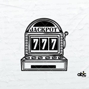 Slot Machine Svg File | Gambling Svg | Casino Svg | Slots Svg | Jackpot Svg | Lucky Svg | Cutting File