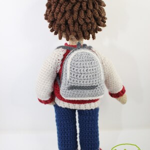 Yvon Small Crochet Doll Pattern, Amigurumi, 15/ 38 cm Tall image 3