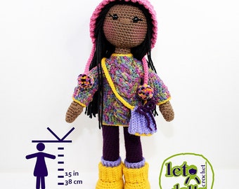 Xyla Small Crochet Doll, Amigurumi, 15"/ 38 cm Tall