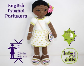 Rita XLarge Crochet Doll Pattern, 24"/61cm Tall, Amigurumi