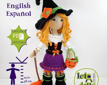 Candy Small Crochet Doll Pattern, Amigurumi, 15"/ 38 cm Tall