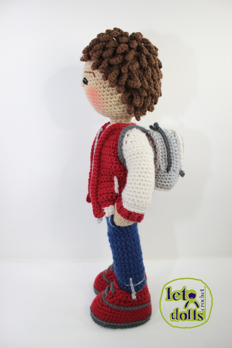 Yvon Small Crochet Doll Pattern, Amigurumi, 15/ 38 cm Tall image 2