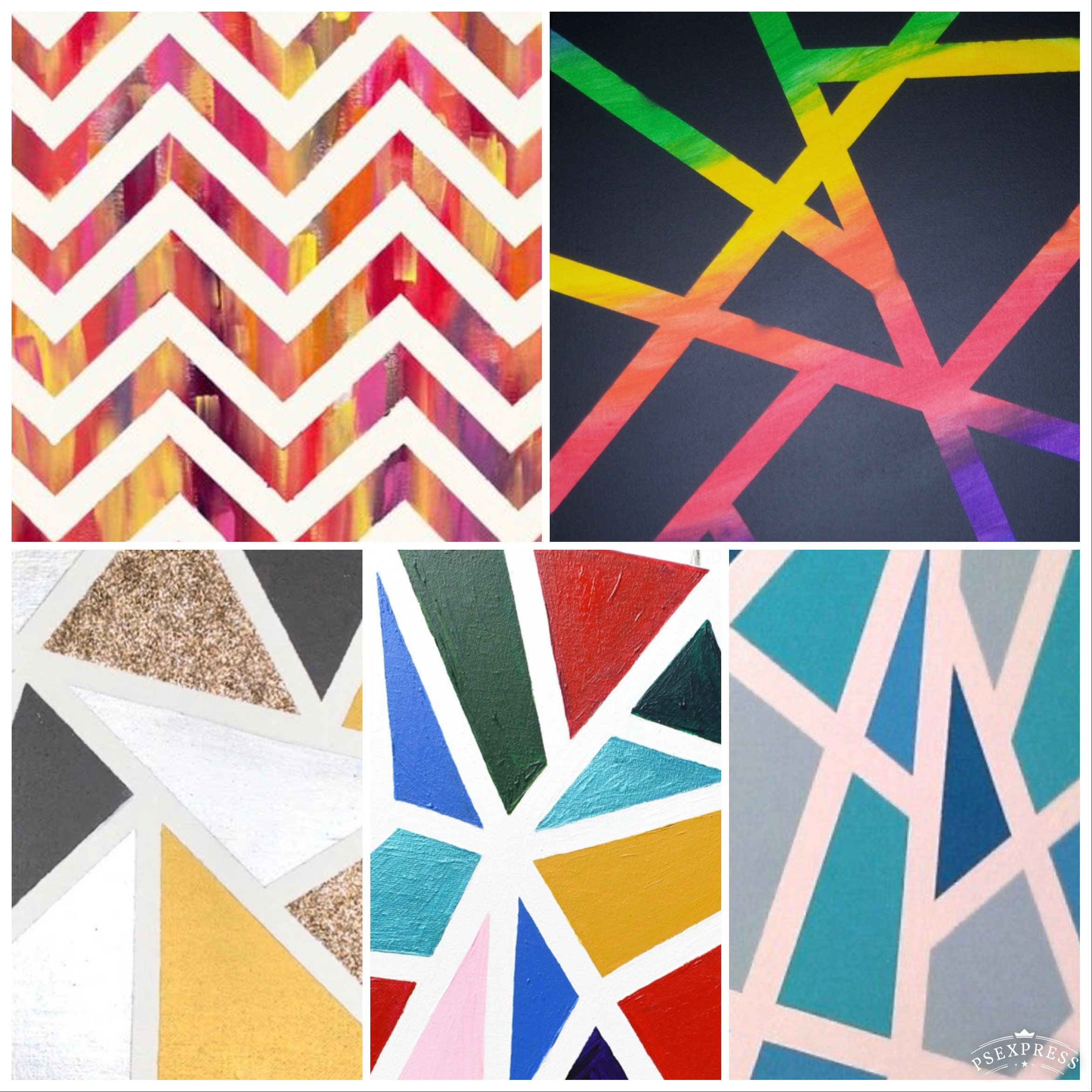 Tape It Paint It 3 Canvas Kit Craft Kit DIY Canvas Sizes Etsy