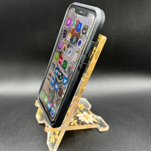 Phone Holder Resin Flower Kit Gift DIY Dried Preserved Flowers