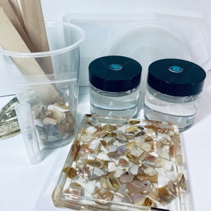 Crushed Shell Beach Theme Craft Kit Gift DIY Resin