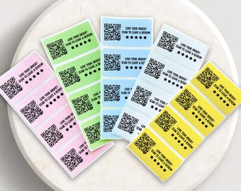 Scan QR Code to leave a review | Custom QR Label | Etsy Review | Small Business Reviews | Review Stickers | 5 star review sticker