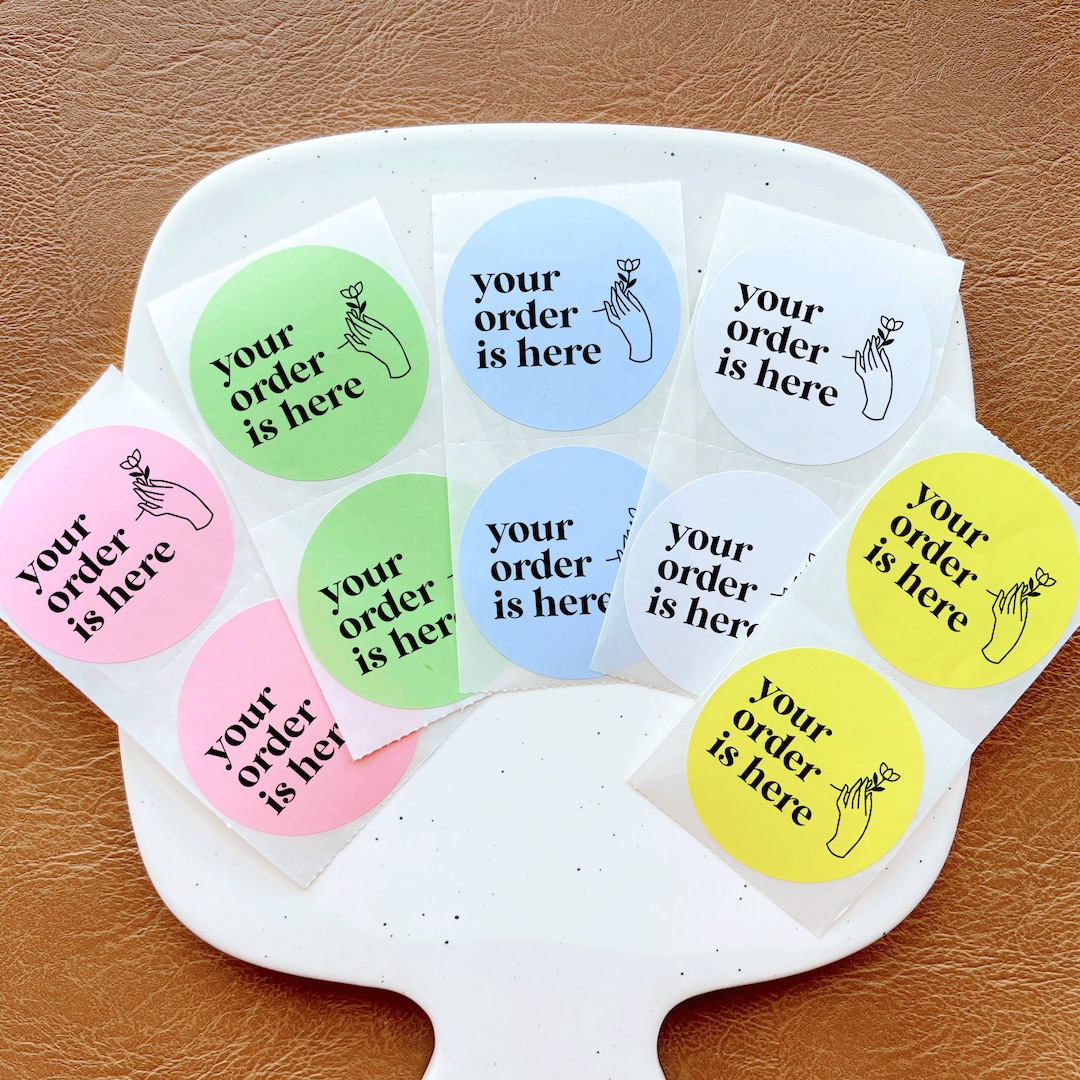 Your Order is Here Circle Labels | Thermal Sticker Labels for Small ...