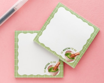 Notas adhesivas So Matcha To Do / Artículos esenciales para trabajar desde casa, material de escritorio, material de oficina, blocs de notas, notas adhesivas, artículos esenciales para agendas