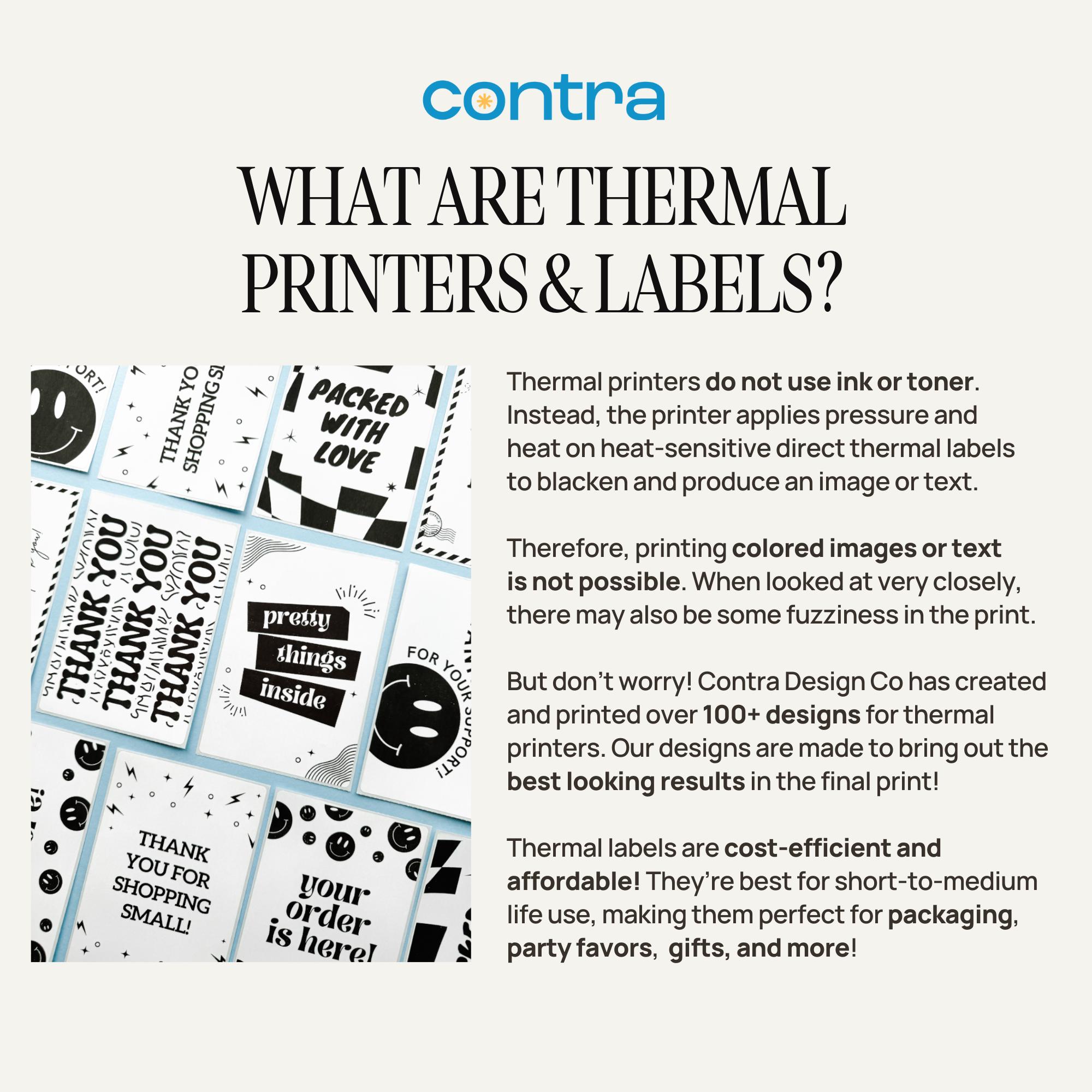 Thermal Scan Sample Sticker Scan Me QR Code Custom | Rectangle Thermal Labels | Small Business ...