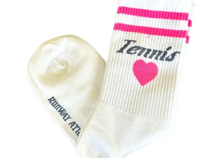 Tennis Socks or Pickleball Socks - Old School Tube Socks, Vintage Socks, Striped Socks, Tennis Gift, Pickleball Gift