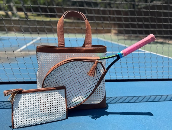 Tennis Bag Rattan Tennis Tote Boutique Vintage Vibe Racket Bag Racquet Bag
