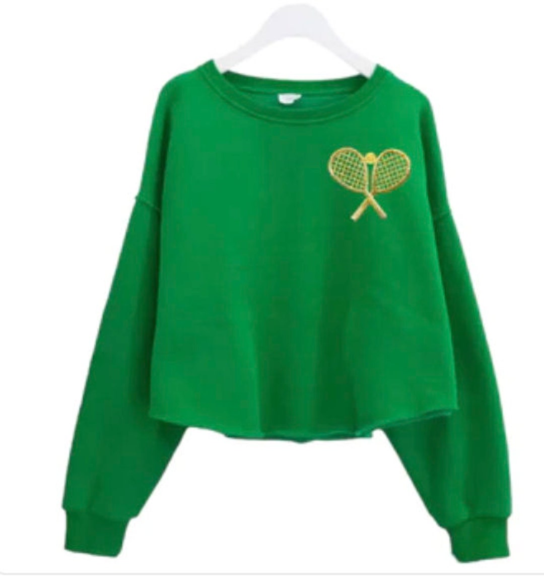 Tennis Sweatshirt, Kelly Green Sweatshirt, Tennis Gift, Tennis Team