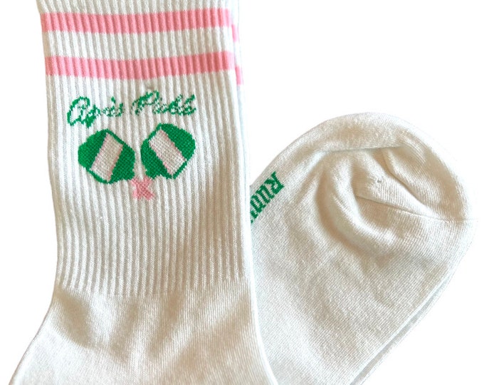 Pickleball Socks - Old School Tube Socks, Vintage Socks, Striped Socks, Tennis Gift, Pickleball Gift