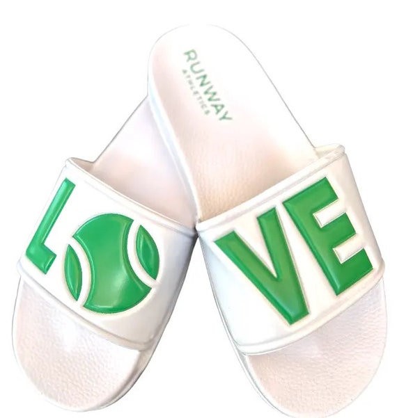 Tennis Slides Tennis Gift Tennis Shoes LOVE Tennis Team Gift Girls Trip Slides Etsy Canada