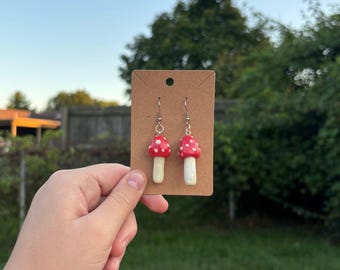 Mushroom Earrings: Forest-Inspired Polymer Clay Jewelry