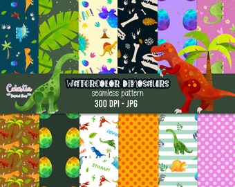 Download Dino Digital Paper Etsy