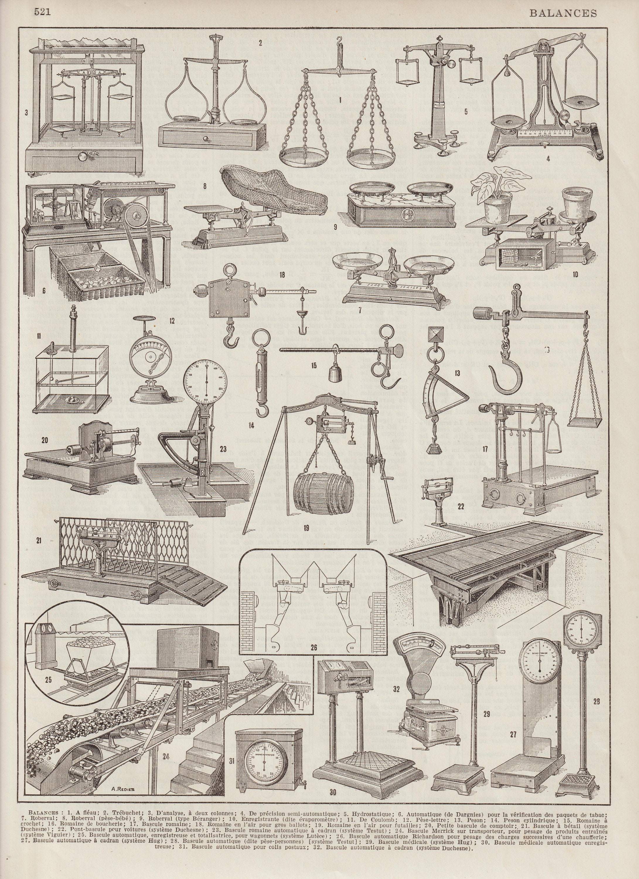 B&w French Vintage, Décoration Antique , Larousse Illustré Français , Collection. 32 Different Balan