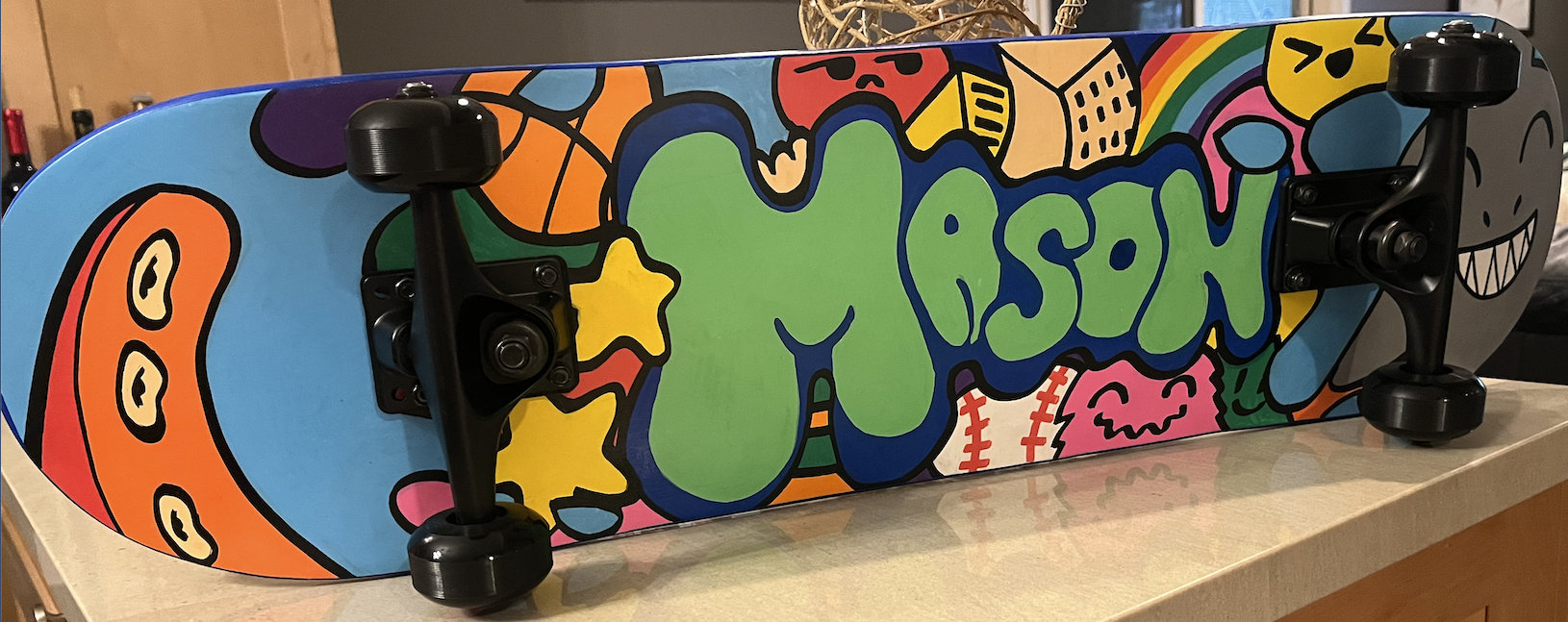 カスタム/パーソナライズされた落書きアート スケートボード デッキ