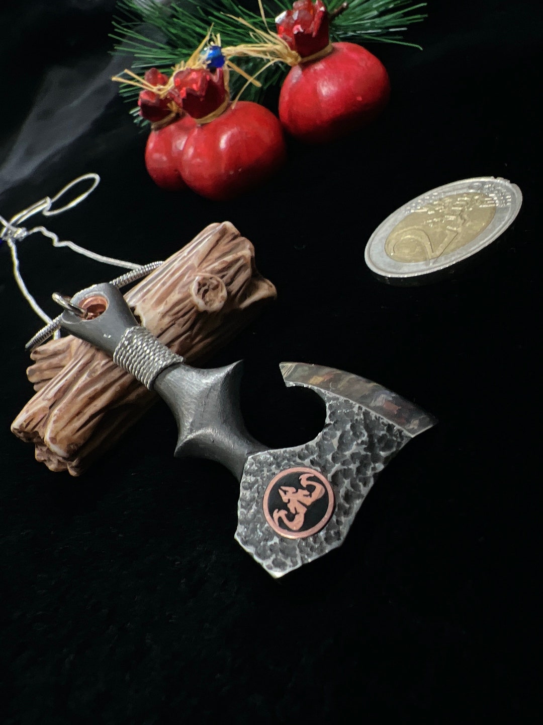 Stainless Steel Axe Necklace, Mens Axe Pendant, Vegvisir Symbole ...