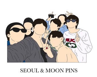 Beach Babes - Pre-Order BTS OT7 Enamel Pin
