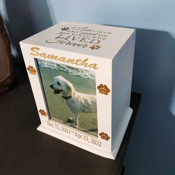 Memorial Ashes Dog Box Etsy