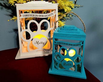 Pet Memorial Lantern Keepsake - Cat Memorial Dog Memorial - Gift for Loss of Pet - Cat loss gift - Dog loss gift