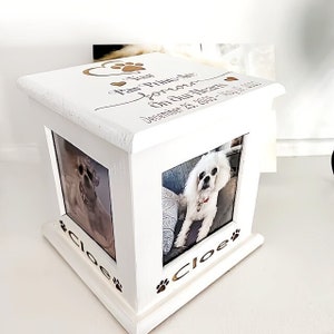 Urn for Dog | Pet urn for Cat | pet keepsake with picture | Pet Memorial Photo Frame | Custom Urn for dogs | pet urn for cats