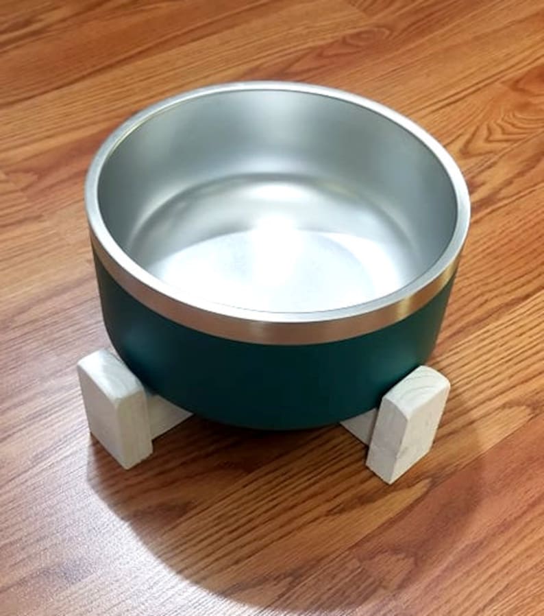 Yeti Raised Dog Bowl Stand Premium Wood Finish Boomer Rtic Etsy