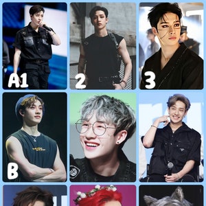 Bang Chan Freund Aufkleber Fotokarten - Suchen Sie sich Ihre eigenen Stück an Grab Bag Stray Kids Selca Selfie Bias