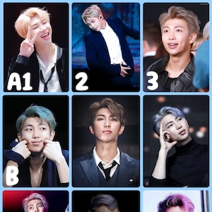 RM Boyfriend Sticker Photocards - Choisissez vos propres ordinateurs Grab bag BTS Kim Namjoon Selca Selfie Bias