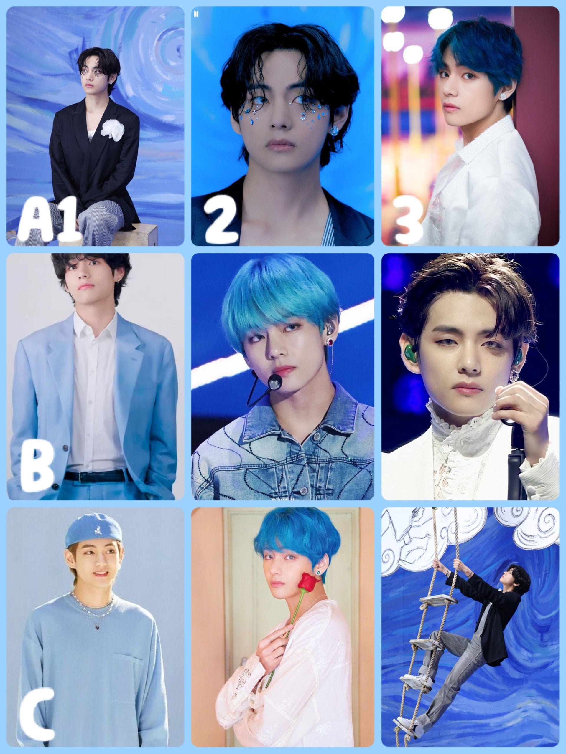 V Kim Taehyung Sticker Photocards - Pick Your Own Pcs Grab Bag BTS