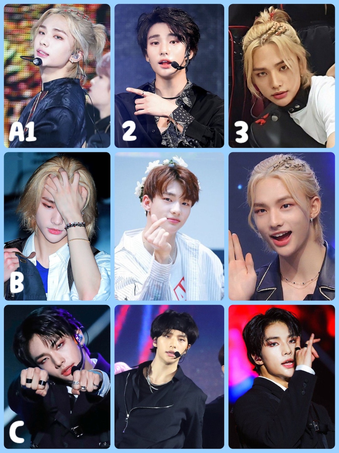 Hyunjin Long Hair Boyfriend Sticker Photocards - Pick Your Own Pcs