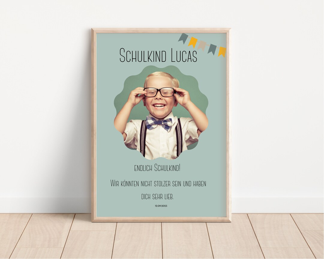 School Enrollment Personalized Photo Poster as a Gift for Etsy