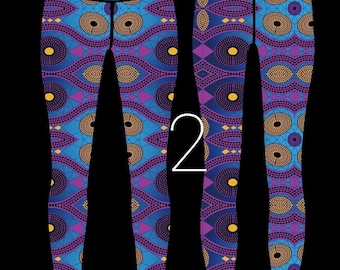 African print Leggings/ ankara/ tribal / Activewear - Kente print Leggings