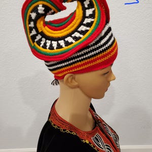Bamenda Toghu hat, Traditional hat, African Multi color hats