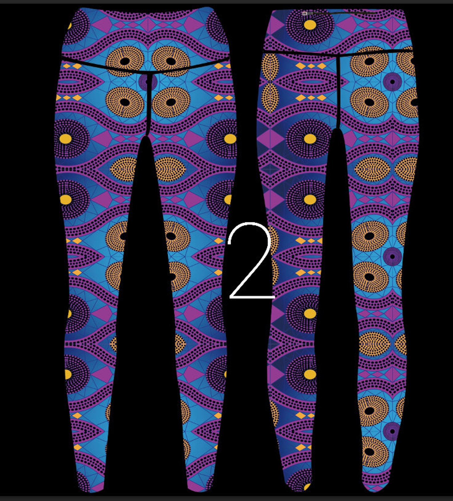 African Kente Print Pattern Women Leggings