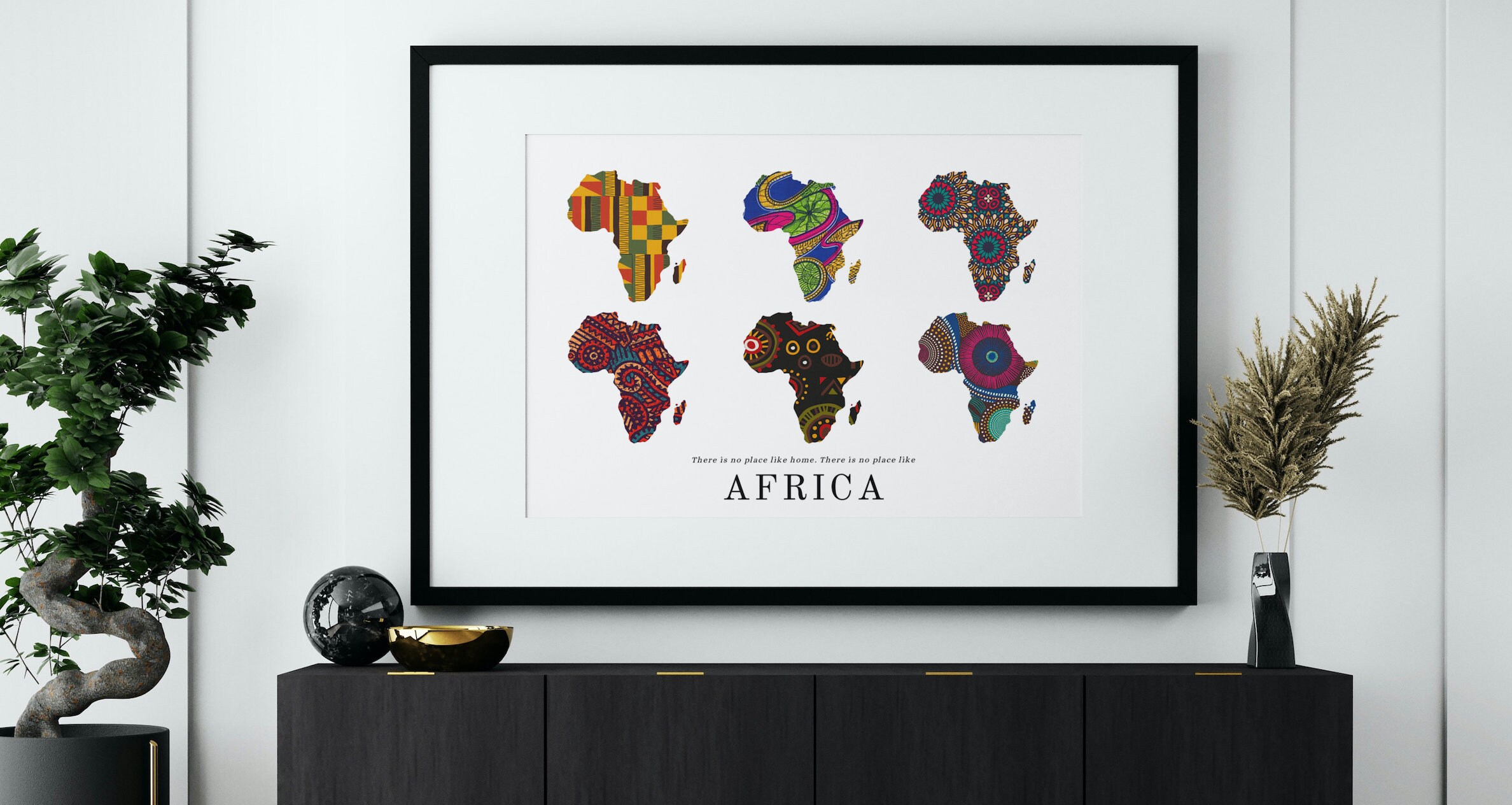 African Map Wall Art Kente Africa Wall Art Africa Map Etsy Australia