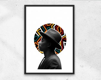 Colourful Portrait Art | Custom Portrait | Custom Illustration | Black Woman Art | Wall Art | Black Art Print